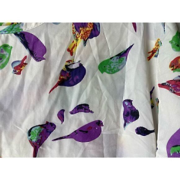 Colorful Bird Blouse by Zanzea Size Large - Picture 6 of 10